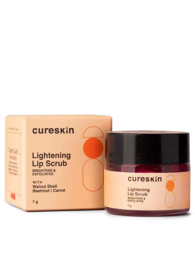 Cureskin Lightening Lip Scrub for Men and Women | Lip Scrub for Dark Lips to Lighten Pink, 7 g (Pack of 1) - Image 1